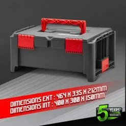 Boîte à Outils Empilable En Plastique -Constructor -ROULOR Soldes Magasin 13726589 3