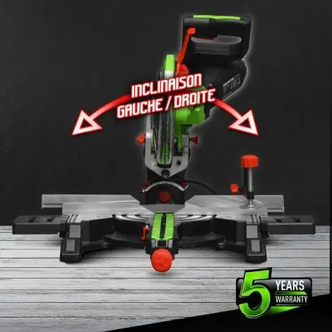 CONSTRUCTOR Scie Onglets Radiale 1800w-210mmavec Laser Et Double Inclinaison 3 CONSTRUCTOR Scie Onglets Radiale 1800w-210mmavec Laser Et Double Inclinaison – Image 3