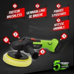 CONSTRUCTOR Polisseuse Sans Fil 20V Livrée Sans Batterie -ROULOR Soldes Magasin 20153186 3