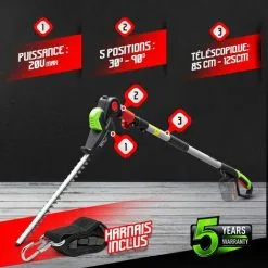 Taille Haies Sur Perche 20V Max - Constructor 7 Taille Haies Sur Perche 20V Max - Constructor -ROULOR Soldes Magasin 26609290 3