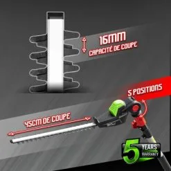 Taille Haies Sur Perche 20V Max - Constructor 8 Taille Haies Sur Perche 20V Max - Constructor -ROULOR Soldes Magasin 26609290 4