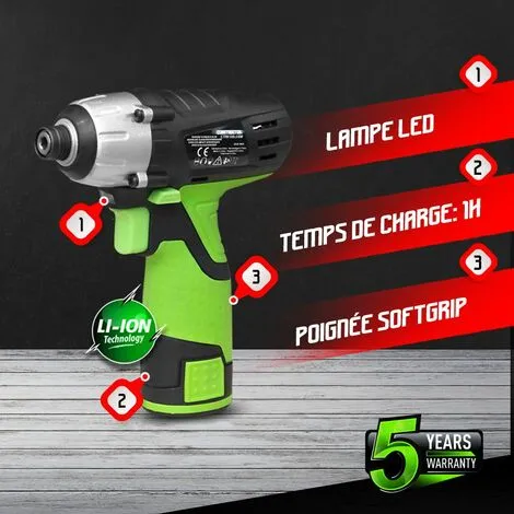 CONSTRUCTOR Visseuse à Chocs Sans Fil 10.8V 1.3Ah Lithium 2 CONSTRUCTOR Visseuse à Chocs Sans Fil 10.8V 1.3Ah Lithium – Image 2