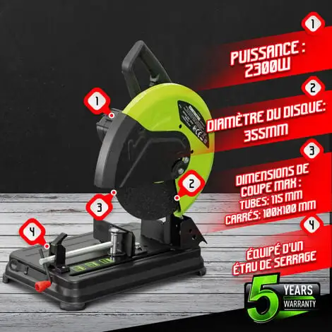 Tronçonneuse à Métaux Constructor 2300W 2 Tronçonneuse à Métaux Constructor 2300W – Image 2