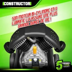Compresseur à Huile 100L Bicylindre - Constructor 8 Compresseur à Huile 100L Bicylindre - Constructor -ROULOR Soldes Magasin 35565005 4