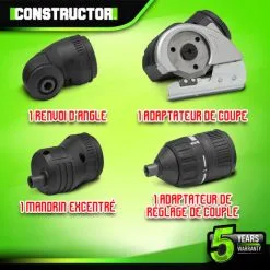 CONSTRUCTOR Tournevis Rechargeable 4V Lithium + Accessoires -ROULOR Soldes Magasin 36473344 4
