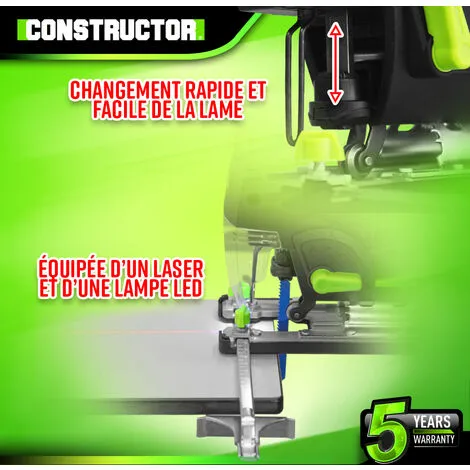 Scie Sauteuse 800W - Laser - Constructor 4 Scie Sauteuse 800W - Laser - Constructor – Image 4