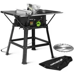 Table Scie Circulaire 2000W - 254mm - Livrée Avec 2 Lames - Constructor