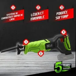 CONSTRUCTOR Scie égoïne Sans Fil Max 20V - Sans Batterie -ROULOR Soldes Magasin 8441792 3